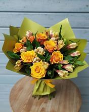 Букет цветов из:  Альстромерии и Розы в Канске