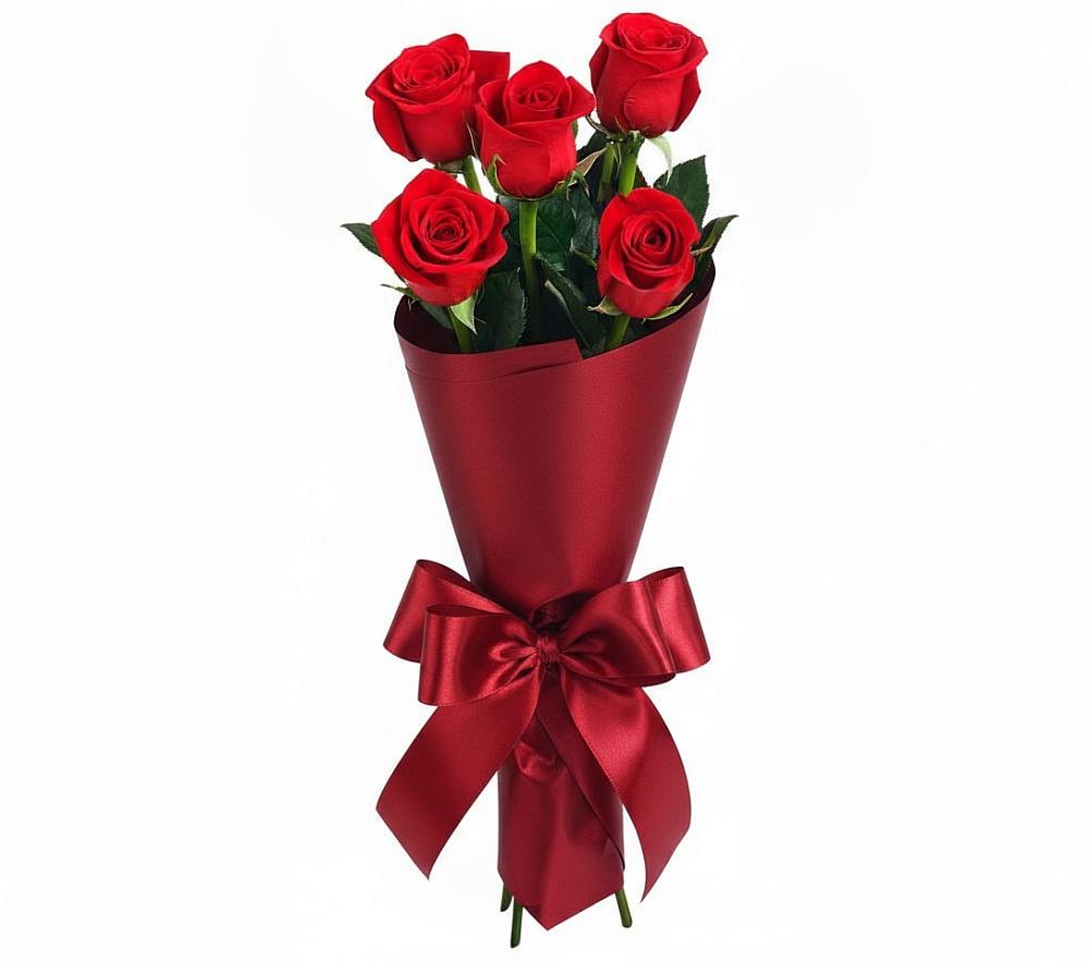Букет 5 Красных роз Эдлесс Лав в Канске