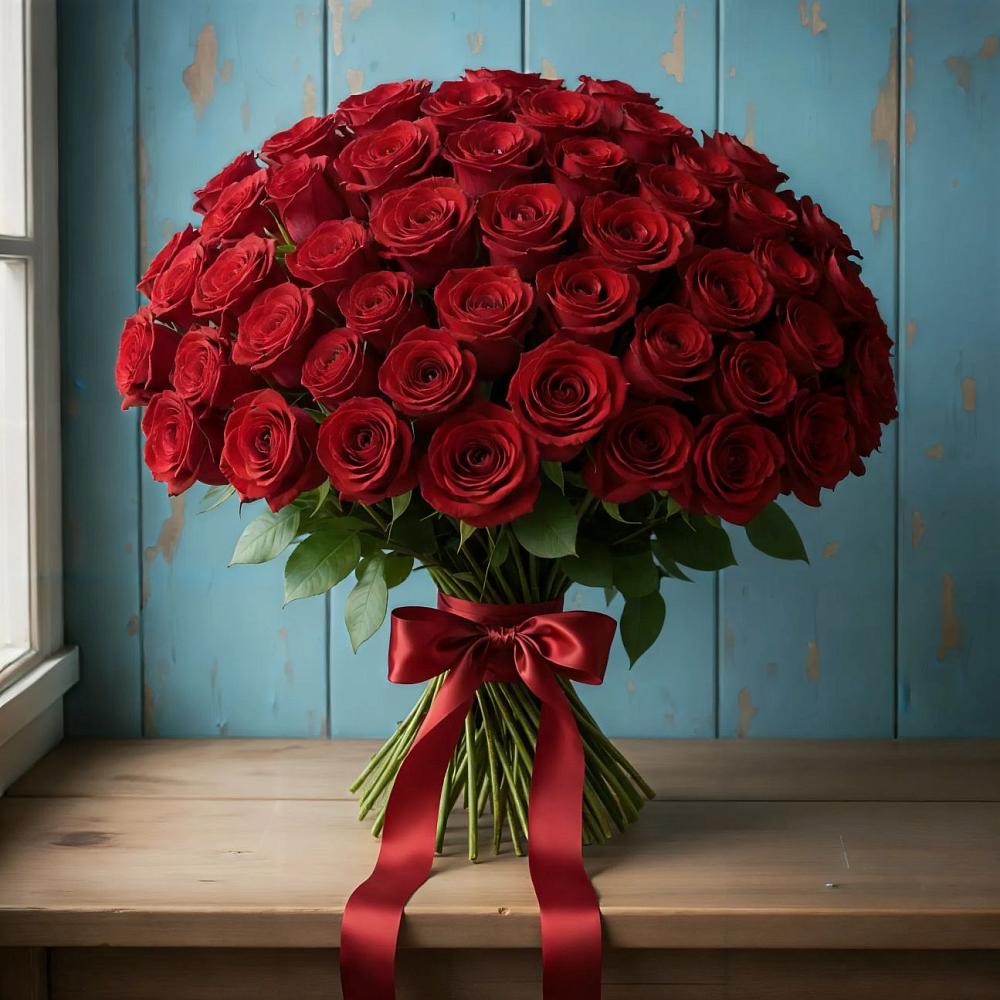 Букет Красные розы Блэк Меджик в Канске