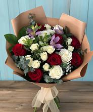 Букет цветов из:  Розы и Альстромерии в Канске