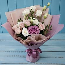 Букет цветов из:  Розы и Лизиантусы #REPLACE_PRED# Канске