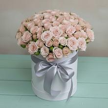 Цветочная композиция из Розы в шляпной коробке в Канске