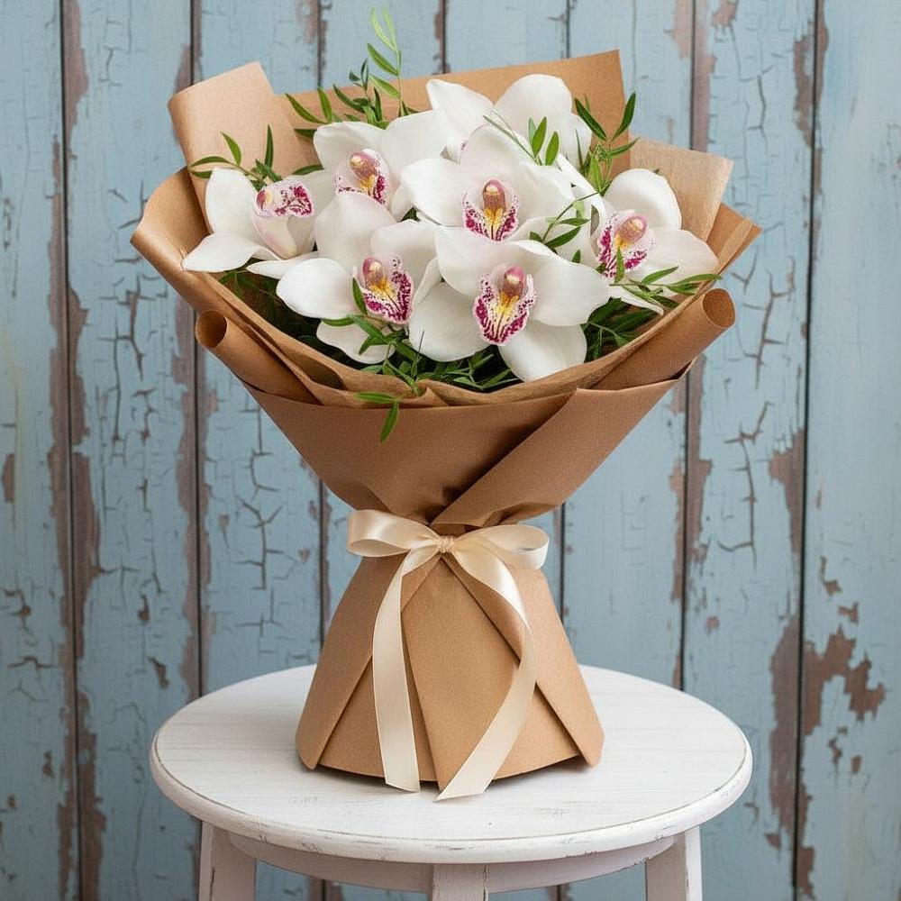 Букет цветов из: Орхидеи и Розы в Канске