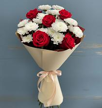 Букет цветов из:  Розы и Хризантемы в Канске
