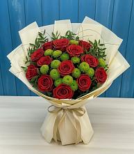 Букет цветов из:  Розы и Хризантемы #REPLACE_PRED# Канске