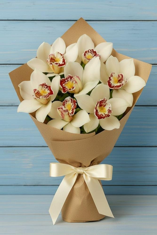 Букет цветов из: Орхидеи и Розы в Канске